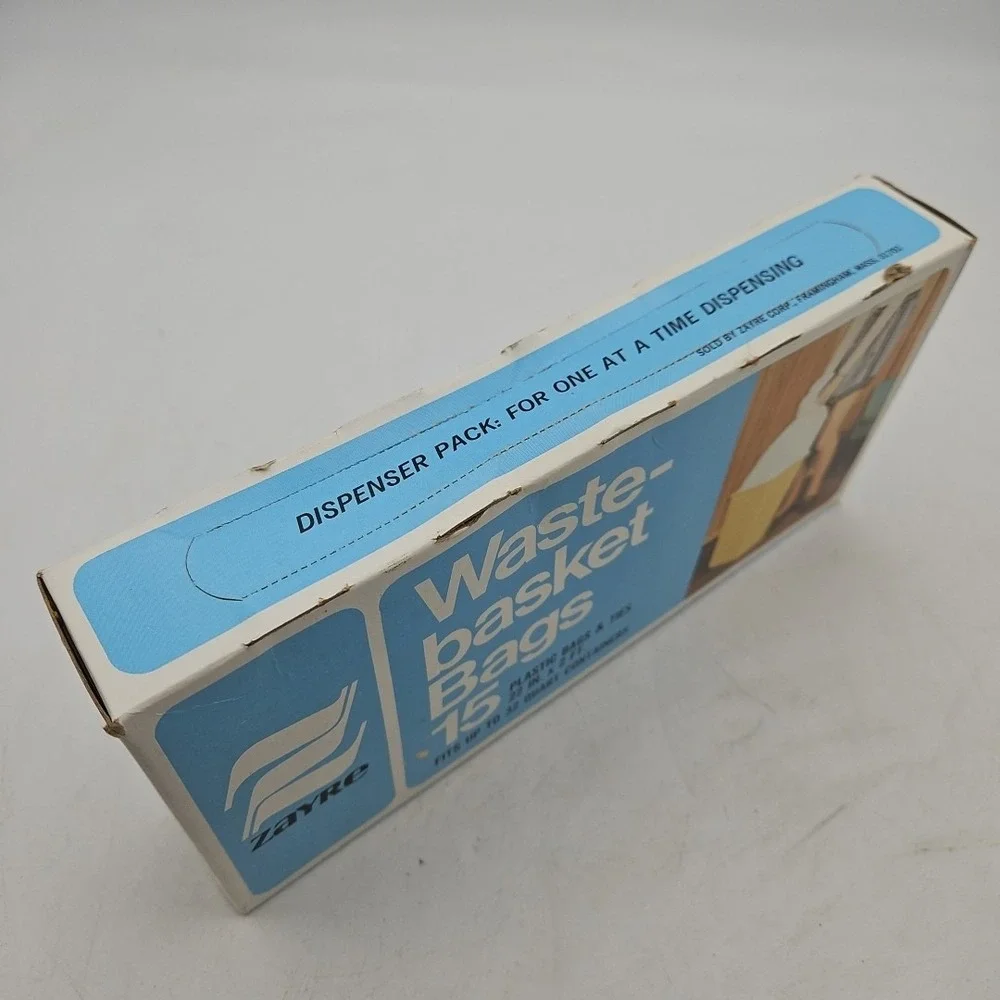 Vintage Zayre Waste Basket Bags Brand New Deadstock NOS 70s 80s 15 Plastic Bags